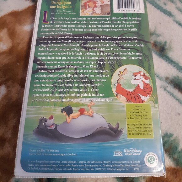 L'Édition limité En VHS Le Livre De La Jungle En Français Et Les Aristochats Usé - Picture 3 of 10